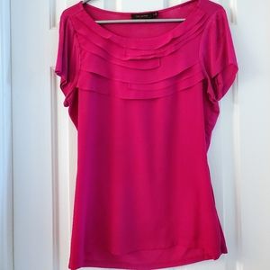 The Limited Women Pink Short Sleeve Blouse
